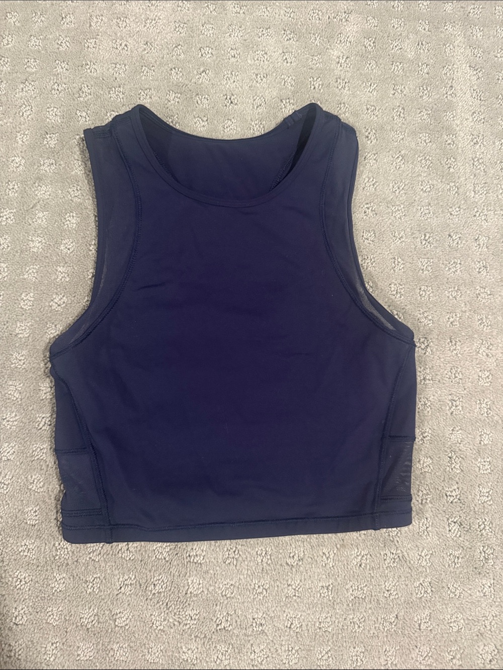lululemon athletica Navy High-Neck Athletic Crop Tank